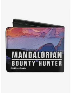 Promo 👏 Star Wars The Mandalorian Scenes Logo Bifold Wallet ✨ -Bags & Purses Shop Online 13361817 av1