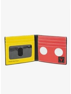 Flash Sale 👍 Disney Mickey Mouse Face Text Badge Bifold Wallet 🧨 -Bags & Purses Shop Online 13417547 av2