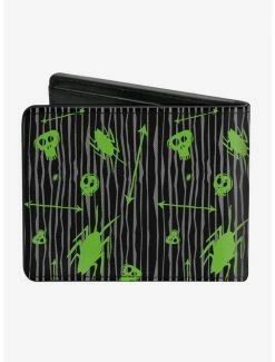 Cheapest ✔️ Beetlejuice Roach Skull Doodles Bi-fold Wallet ⌛ -Bags & Purses Shop Online 13702083 av1