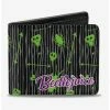 Cheapest ✔️ Beetlejuice Roach Skull Doodles Bi-fold Wallet ⌛