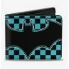 Brand new 🧨 DC Comics Batman Teal And Black Bat Logo Close Up Bi-fold Wallet ❤️ -Bags & Purses Shop Online 13702095 hi