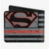 Wholesale 😀 DC Comics Superman Shield Thin Red Line Bi-fold Wallet 😉 -Bags & Purses Shop Online 13702117 hi