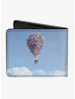 Best Sale 💯 Disney Pixar Up Flying Balloon House Vivid Clouds Bi-fold Wallet 🔥 -Bags & Purses Shop Online 13702133 av1