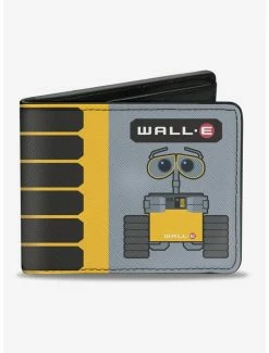 Best deal ⌛ Disney Pixar Wall-E Pose Tread Solar Charge Level Icon Bi-fold Wallet ✔️