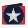 Best Sale 🥰 Marvel Captain America Close Up Shield Bi-fold Wallet 🛒