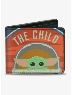 Best Pirce 😍 Star Wars The Mandalorian The Child Chibi Pod Pose Bi-fold Wallet 🎉