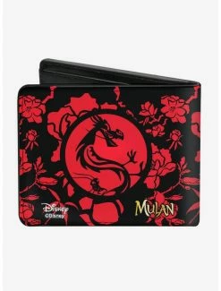 Best Pirce ✔️ Disney Mulan Dragon and Flowers Bifold Wallet 🤩 -Bags & Purses Shop Online 13711522 av1