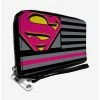 Cheap 🎁 DC Comics Superman Shield Americana Stripes Zip Around Rectangle Wallet 💯 -Bags & Purses Shop Online 14220609 hi