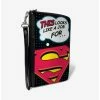 Best Pirce 🥰 DC Comics Superman Shield This Looks Like a Job for Superman Zip Around Rectangle Wallet ❤️ -Bags & Purses Shop Online 14220616 hi