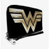 Buy 😀 DC Comics Wonder 👩 Woman 1984 Logo Zip Around Wallet 😍 -Bags & Purses Shop Online 14220628 hi