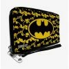 Buy 🤩 DC Comics Batman Bat Signal Yellow Black Zip Around Rectangle Wallet 😍 -Bags & Purses Shop Online 14220634 hi
