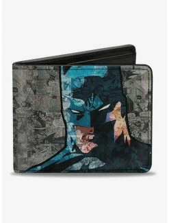 Wholesale ⌛ DC Comics Batman Face Comic Scenes Bifold Wallet 🌟