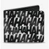 Promo 👏 DC Comics Joker Laugh Ha Ha Ha White Black Bifold Wallet ⌛ -Bags & Purses Shop Online 14220641 hi
