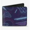 Best Pirce 🎁 DC Comics Wonder 👩 Woman 1984 Logo 80s Neons Bifold Wallet 🔔