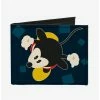 Hot Sale 👏 Disney Mickey Mouse Pose Alternate Views Head Feet Blocks Bifold Canvas Wallet 🤩