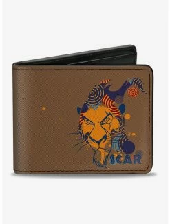 Promo 🔔 Disney The Lion King Scar Face Sketch Bifold Wallet 😀