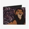 Best Pirce 💯 Disney The Lion King Scar Pose Elephant Graveyard Bones Bifold Canvas Wallet ⭐
