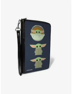 Best reviews of ⭐ Star Wars The Child 3 Chibi Poses Gray Zip Around Rectangle Wallet 🥰