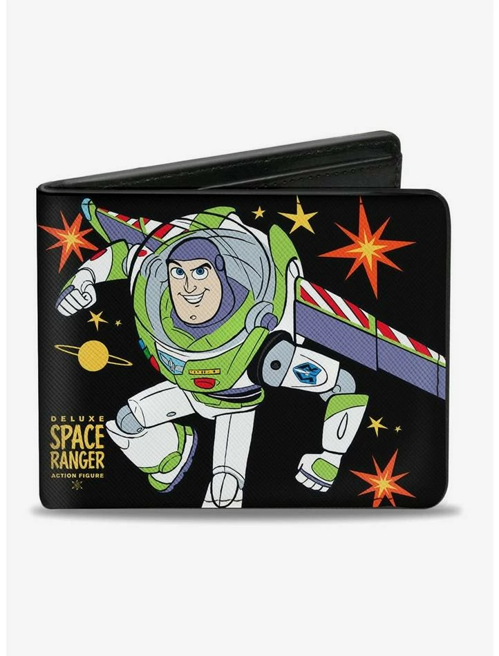 Discount 🎁 Disney Pixar Toy Story Buzz Lightyear Action Pose Stars Bifold Wallet 🎉 3 Discount 🎁 Disney Pixar Toy Story Buzz Lightyear Action Pose Stars Bifold Wallet 🎉