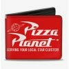 Buy 😀 Disney Pixar Toy Story Pizza Planet Serving Your Local Star Cluster Bifold Wallet ❤️ -Bags & Purses Shop Online 14220770 hi