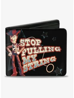 Best Pirce 🌟 Disney Pixar Toy Story Woody Stop Pulling My String Bifold Wallet ✨