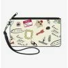 Discount ⭐ Friends Show Icons Collage Zip Clutch Canvas Wallet 🥰 -Bags & Purses Shop Online 14220796 hi