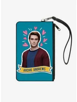 Best Pirce 👏 Riverdale Archie Andrews Pose Hearts Doodles Zip Clutch Canvas Wallet 😀