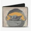 Best reviews of 🧨 Star Wars The Child Wanted Pod Pose Grunge Bifold Wallet ✨ -Bags & Purses Shop Online 14220832 hi