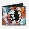 New 🛒 Star Wars The Clone Wars Clone Trooper Helmet Weathered Bifold Wallet 🎉 -Bags & Purses Shop Online 14220838 hi