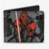 Brand new 🎉 Star Wars The Clone Wars Darth Maul Pose Bifold Wallet 😉 -Bags & Purses Shop Online 14220844 hi