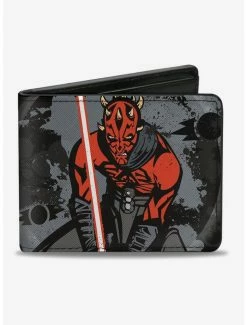Brand new 🎉 Star Wars The Clone Wars Darth Maul Pose Bifold Wallet 😉