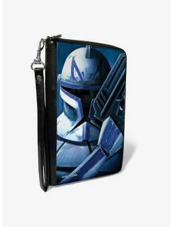 Wholesale 😀 Star Wars the Clone Wars Clone Captain Rex Zip Around Wallet 💯