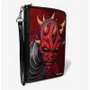 Flash Sale 😉 Star Wars the Clone Wars Maul Face Zip Around Wallet ⭐ -Bags & Purses Shop Online 14485622 hi