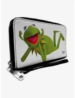 Best Pirce 👏 Disney The Muppets Kermit The Frog Pose Zip Around Wallet 👏