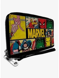 Brand new 💯 Marvel Retro Comic Panels Zip Around Wallet 🔥