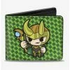 Hot Sale 👍 Marvel Loki Kawaii Monogram Bifold Wallet 🌟
