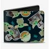 Promo ✨ Star Wars The Mandalorian The Child Toss Print Bifold Wallet ✔️