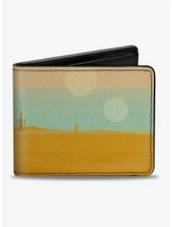 New 🛒 Star Wars The Mandalorian Two Moon Landscape Bifold Wallet ✨