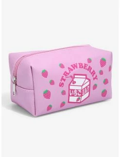 Cheapest 🌟 Strawberry Milk Makeup Bag 🎉