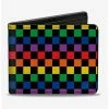 Budget ⌛ Checker Rainbow Multi Bifold Wallet 🌟 -Bags & Purses Shop Online 15599191 hi