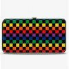 Coupon 🔔 Checker Rainbow Multi Hinged Wallet 🌟 -Bags & Purses Shop Online 15599193 hi