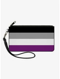 Wholesale 🛒 Asexual Flag Canvas Zip Clutch Wallet 👏