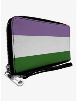 Promo ✔️ Genderqueer Flag Zip Around Wallet 😀