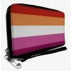 Best Sale 🌟 Lesbian Flag Zip Around Wallet 😀