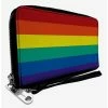 Top 10 🌟 Rainbow Print Zip Around Wallet 🎉 -Bags & Purses Shop Online 15599316 hi