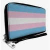 Budget 💯 Transgender Flag Zip Around Wallet 🛒 -Bags & Purses Shop Online 15599323 hi