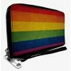 Discount 🎁 Weathered Rainbow Pride Flag Zip Around Wallet 🧨