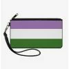 Promo ✨ Genderqueer Flag Canvas Zip Clutch Wallet ✔️