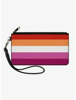 New ⭐ Lesbian Flag Canvas Zip Clutch Wallet 🎉