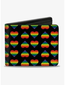 Outlet 🛒 Rainbow Hearts Bifold Wallet 😍
